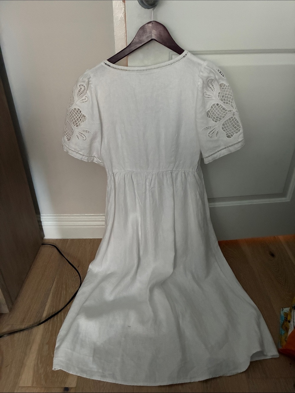 Madewell Linen Eyelet Midi Dress - Picture 5 of 5